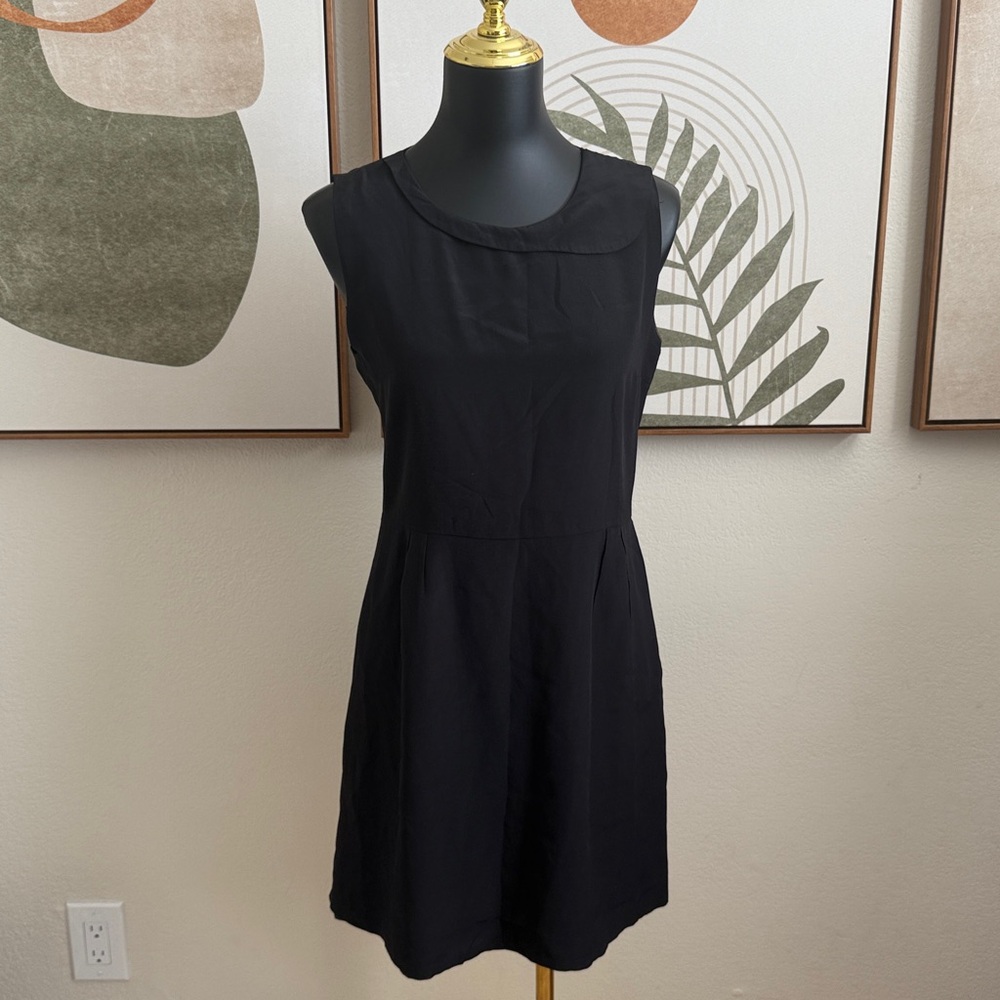 Wayne Vintage Slit Back Sheath Black Dress - Picture 2 of 7